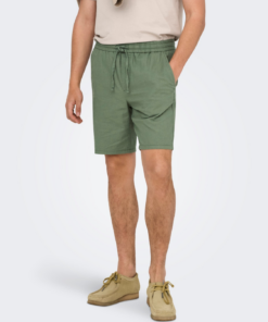 Linus lin shorts grønn