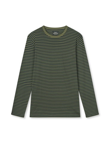 Duo ribbet Tobias t-skjorte blå/grønn