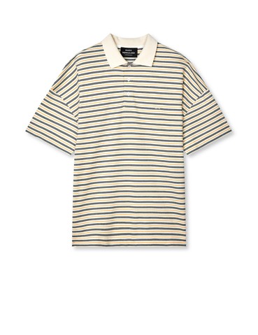 Light Terry polo t-skjorte vanilla ice/sky captain/zinnia