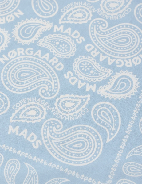 Soft Cotton Paisley skjerf Solid cashmere blue - Bilde 2
