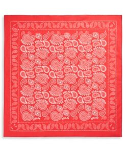 Soft Cotton Paisley skjerf Solid fiery red