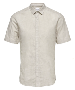 Alternative view of Caiden Life kortermet lin skjorte beige