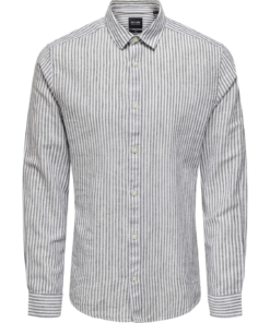 Alternative view of Caiden Life stripete lin skjorte blå