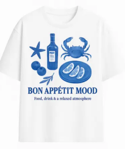 Caspian Airflex boxy print t-skjorte hvit