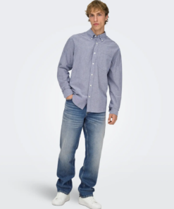 Edge jeans medium blå