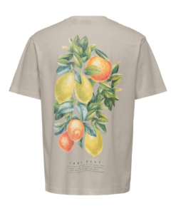 Alternative view of Fred Life print t-skjorte citrus