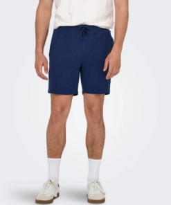 Kian Life straight shorts blå