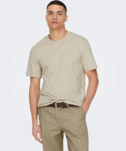 Max Life Stitch t-skjorte beige