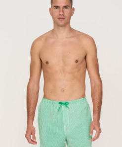 Ted stripete badeshorts lys grønn