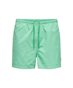 Alternative view of Ted stripete badeshorts lys grønn