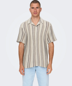 Trev Life stripete skjorte brun