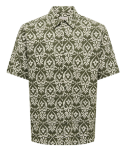Sea Jacquard skjorte grønn