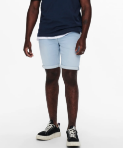 Ply Jog shorts lys blå denim