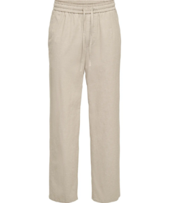 Alternative view of Sinus loose lin bukse lys beige
