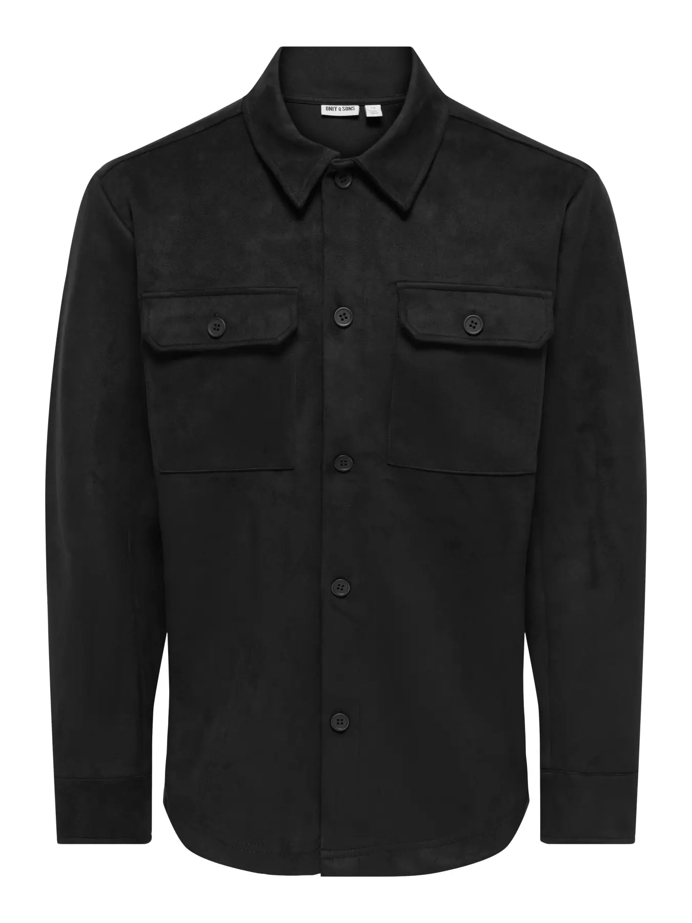 Nate Kodyl Faux Suede overshirt svart