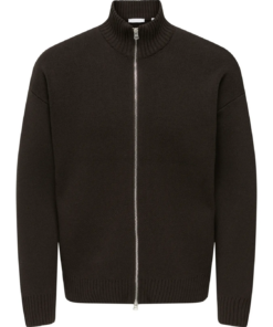 Alternative view of Blake High neck cardigan brun