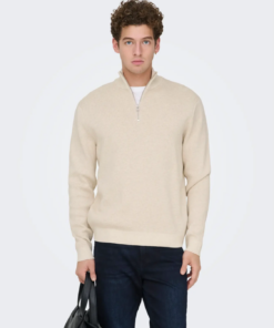 Ting halfzip beige