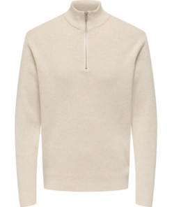 Alternative view of Ting halfzip beige